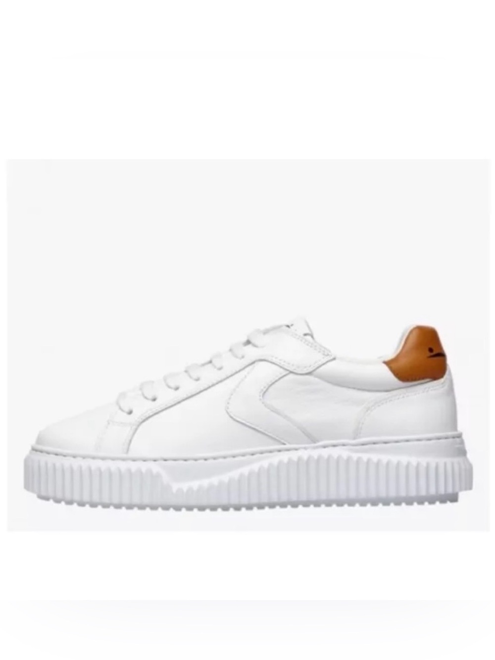 NWT VOILE BLANCHE LIPARI White/Tobacco Leather Sneakers